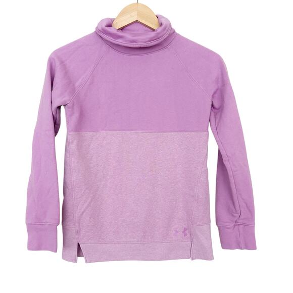Under Armour Purple Cowl Neck Sweatshirt Sz YL - Picture 1 of 5